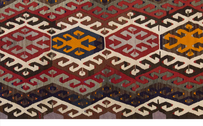 Vintage Large Denizli-Pamukkale Kilim, 200 x 374 cm / 6.7 x 12.3 ft Kilim
