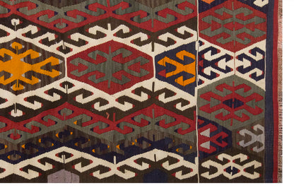 Vintage Large Denizli-Pamukkale Kilim, 200 x 374 cm / 6.7 x 12.3 ft Kilim