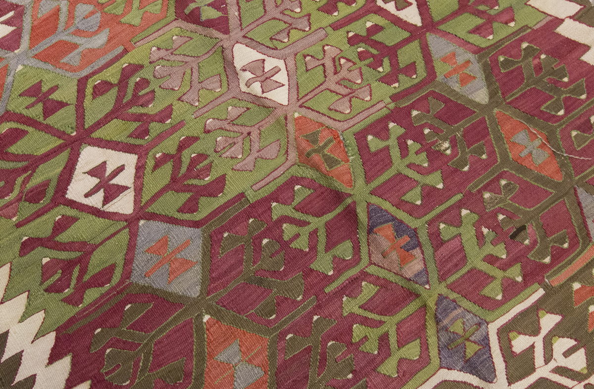 Vintage Large Eskişehir-Sivrihisar Kilim, 129 x 355 cm / 4.3 x 11.8 ft Kilim