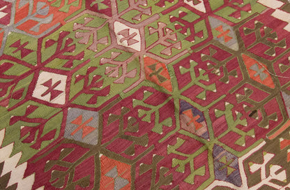 Vintage Large Eskişehir-Sivrihisar Kilim, 129 x 355 cm / 4.3 x 11.8 ft Kilim