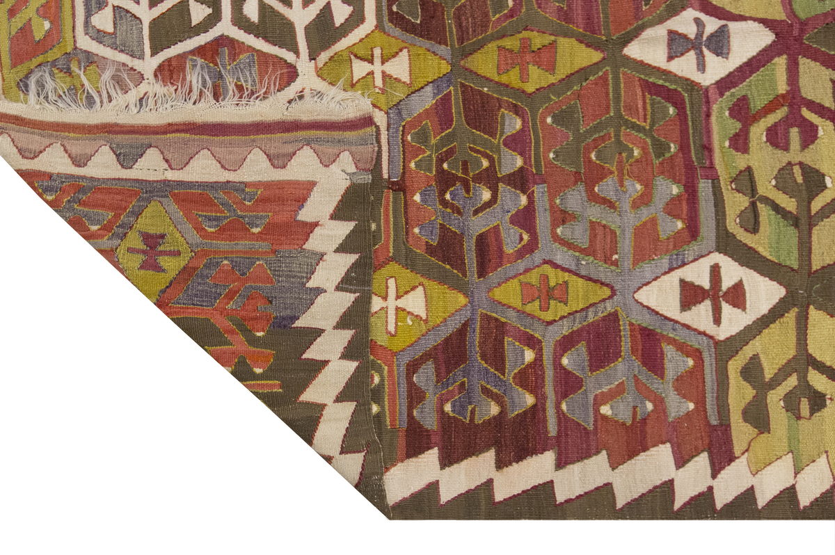 Vintage Large Eskişehir-Sivrihisar Kilim, 129 x 355 cm / 4.3 x 11.8 ft Kilim