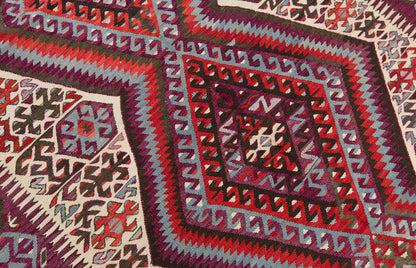 Vintage Large Fethiye Kilim, 143 x 267 cm / 4.8 x 8.9 ft Kilim