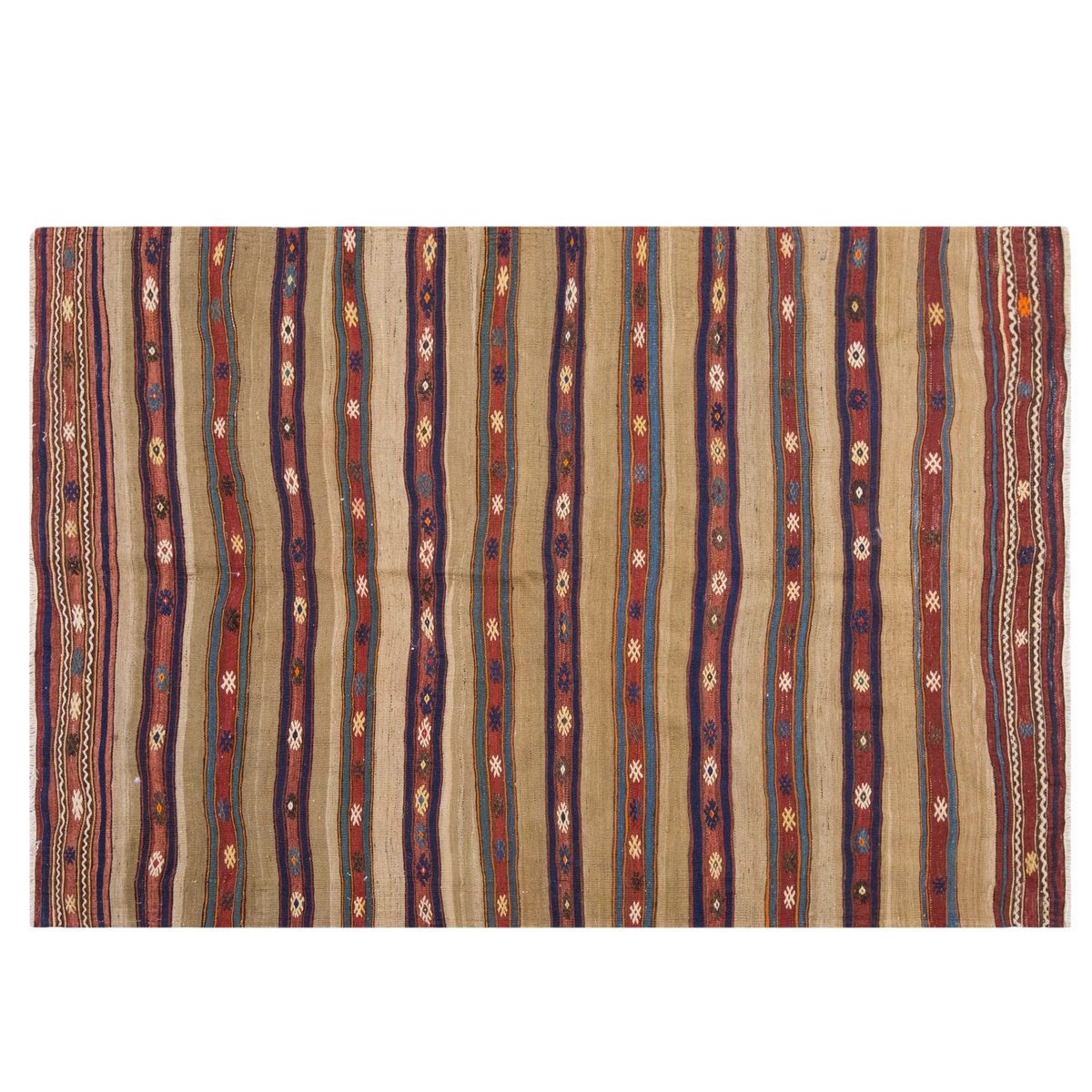 Vintage Large Fethiye Kilim, 150 x 227 cm / 5 x 7.5 ft Kilim