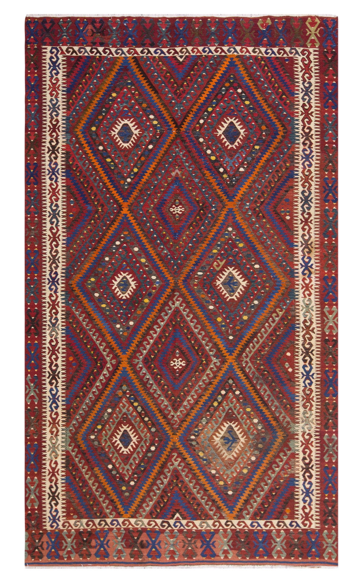 Vintage Large Fethiye Kilim, 160 x 268 cm / 5.3 x 9 ft Kilim