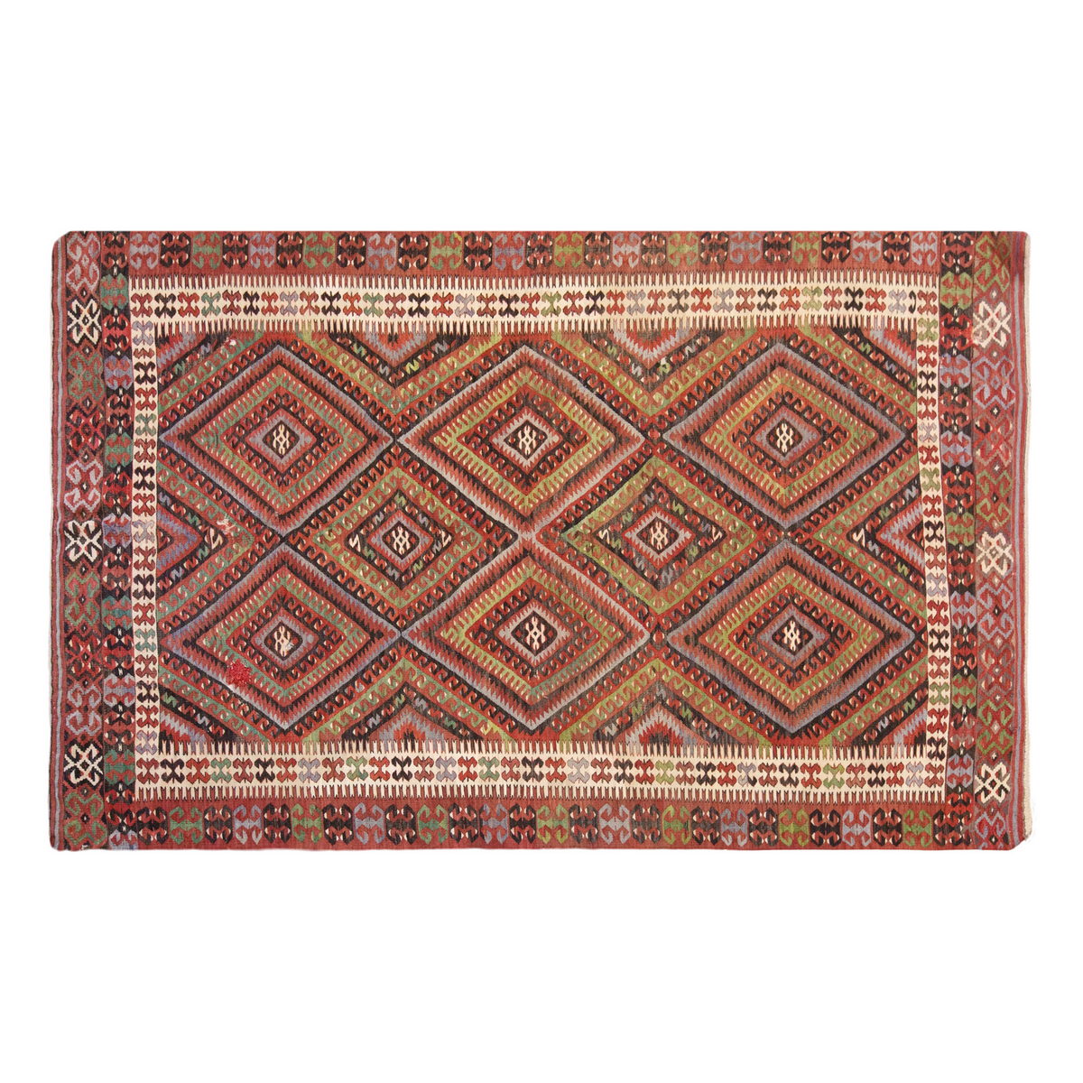 Vintage Large Fethiye Kilim, 160 x 304 cm / 5.3 x 10 ft Kilim