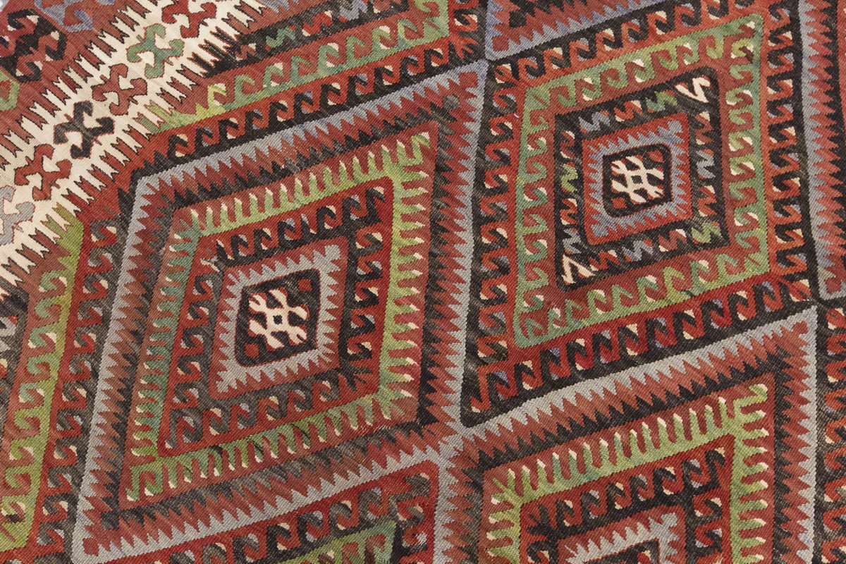 Vintage Large Fethiye Kilim, 160 x 304 cm / 5.3 x 10 ft Kilim