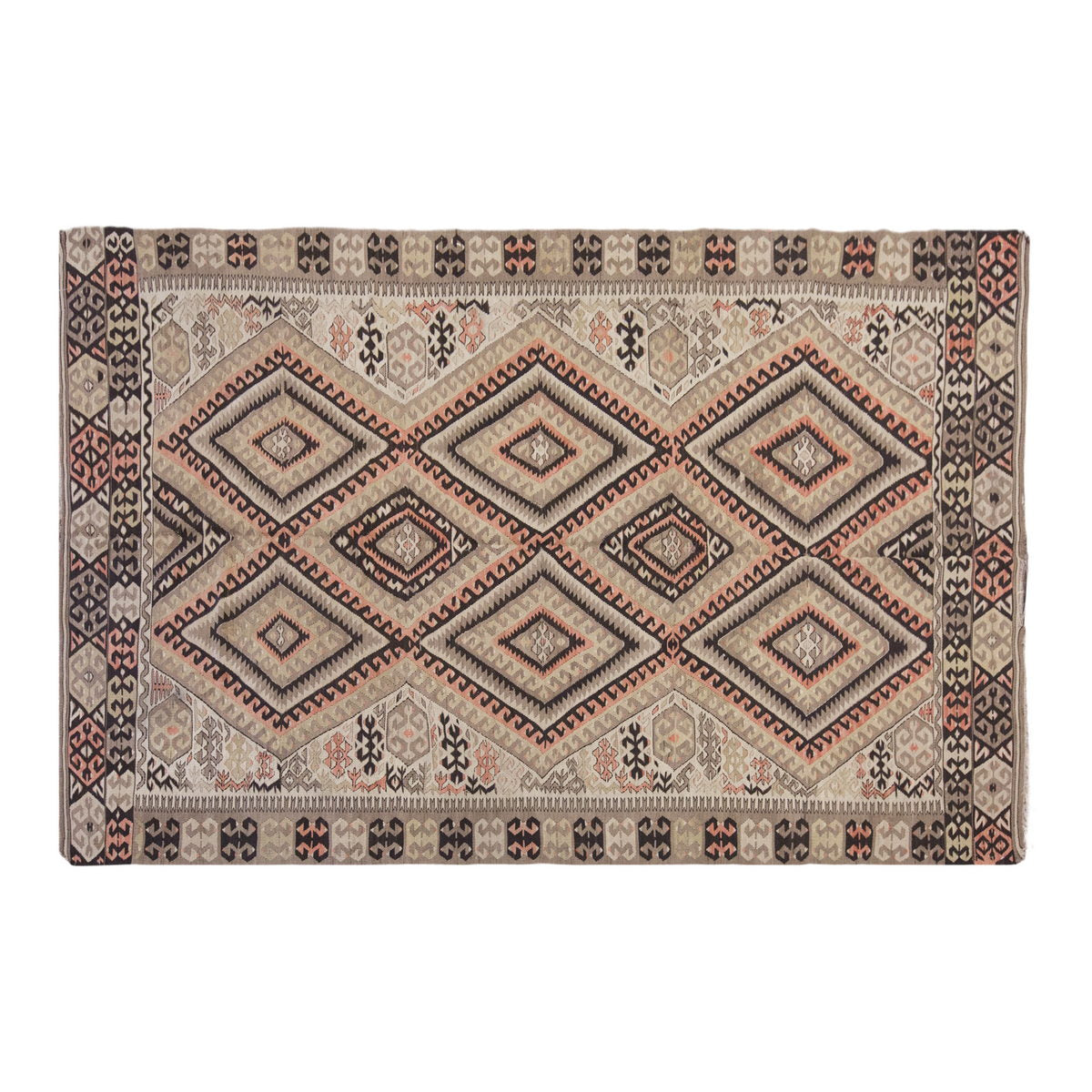 Vintage Large Fethiye Kilim, 163 x 304 cm / 5.4 x 10 ft Kilim