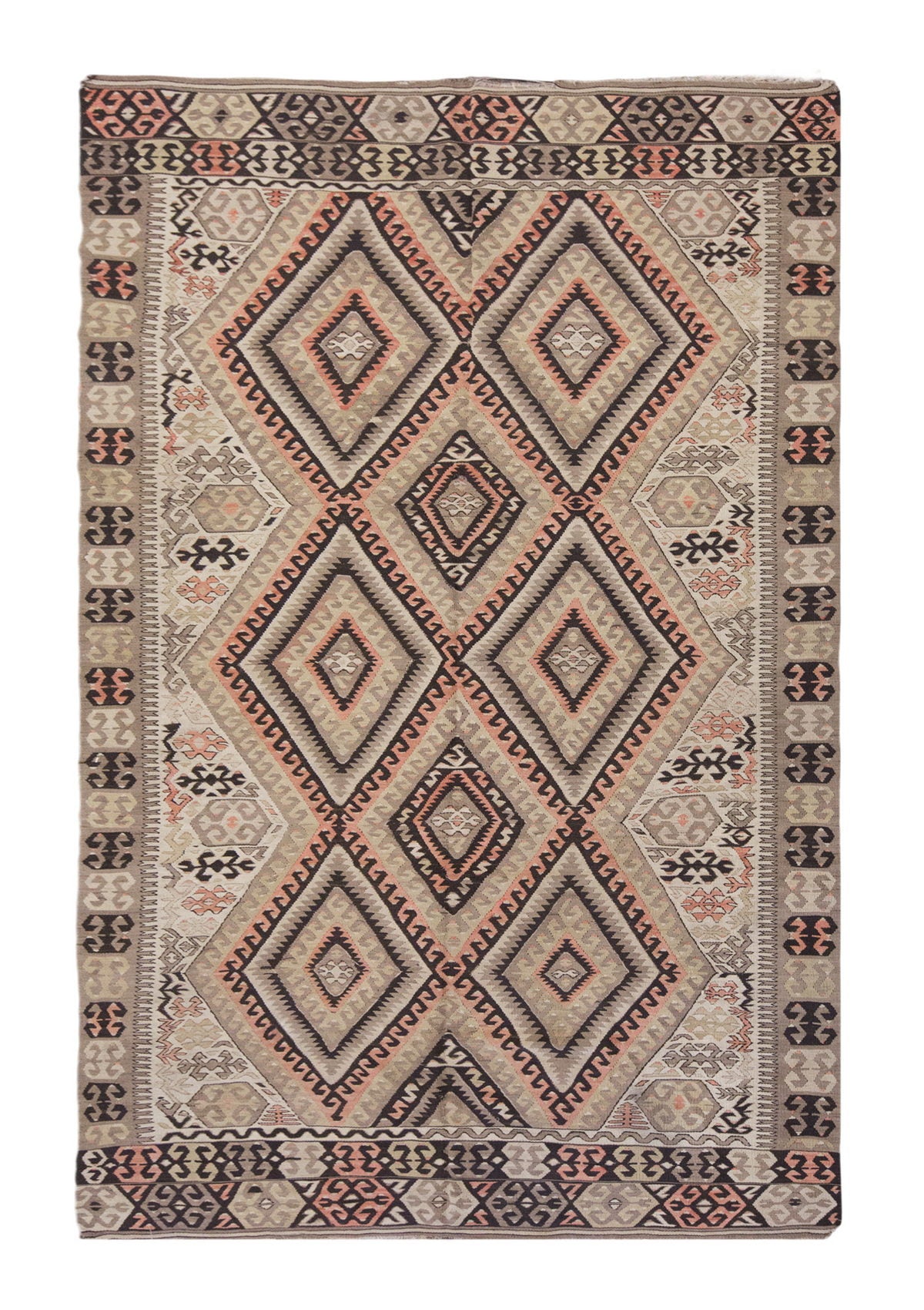 Vintage Large Fethiye Kilim, 163 x 304 cm / 5.4 x 10 ft Kilim