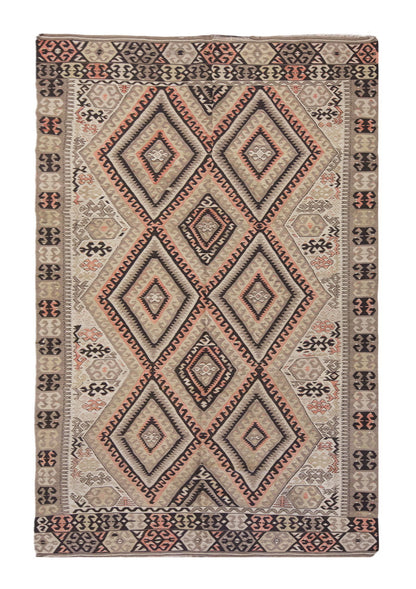 Vintage Large Fethiye Kilim, 163 x 304 cm / 5.4 x 10 ft Kilim