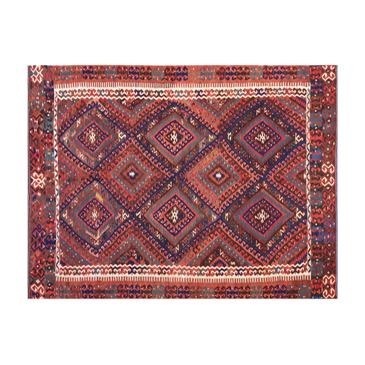 Vintage Large Fethiye Kilim, 164 x 262 cm / 5.5 x 8.7 ft Kilim