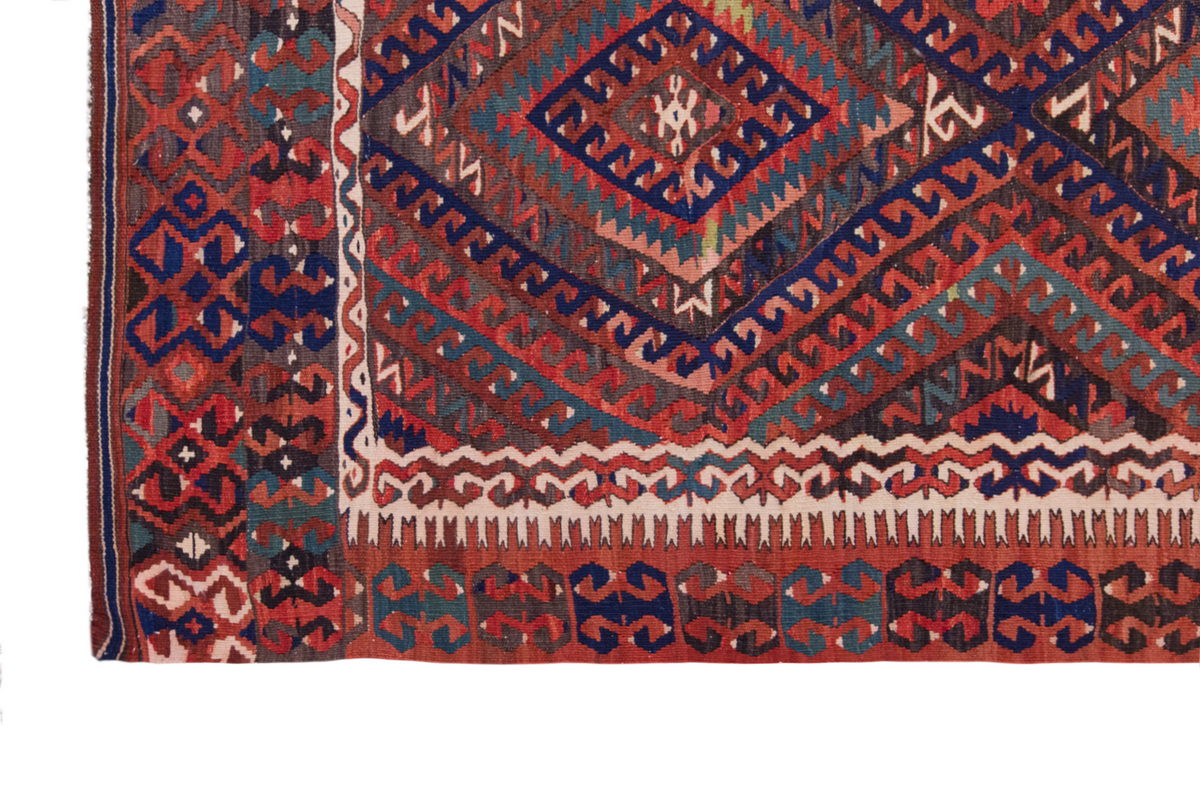 Vintage Large Fethiye Kilim, 164 x 262 cm / 5.5 x 8.7 ft Kilim