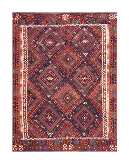 Vintage Large Fethiye Kilim, 164 x 262 cm / 5.5 x 8.7 ft Kilim