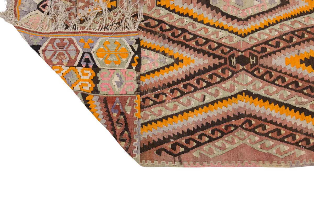 Vintage Large Fethiye Kilim, 176 x 320 cm / 5.9 x 10.6 ft Kilim