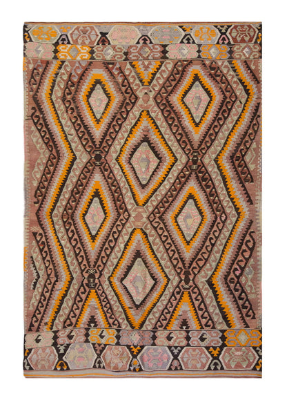 Vintage Large Fethiye Kilim, 176 x 320 cm / 5.9 x 10.6 ft Kilim