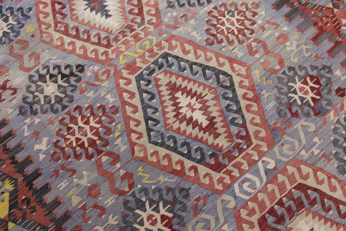 Vintage Large Fethiye Kilim, 185 x 286 cm / 6 x 9.5 ft Kilim