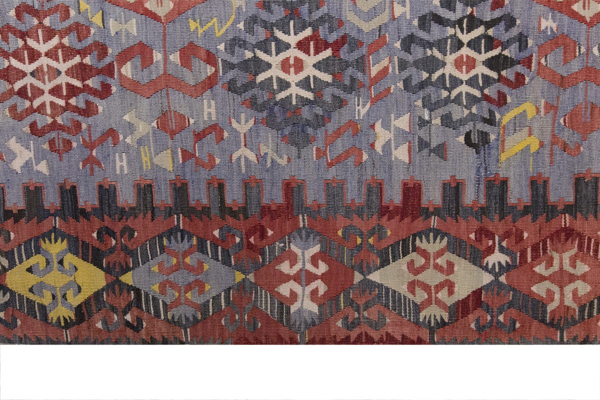 Vintage Large Fethiye Kilim, 185 x 286 cm / 6 x 9.5 ft Kilim