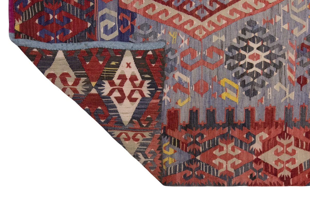 Vintage Large Fethiye Kilim, 185 x 286 cm / 6 x 9.5 ft Kilim