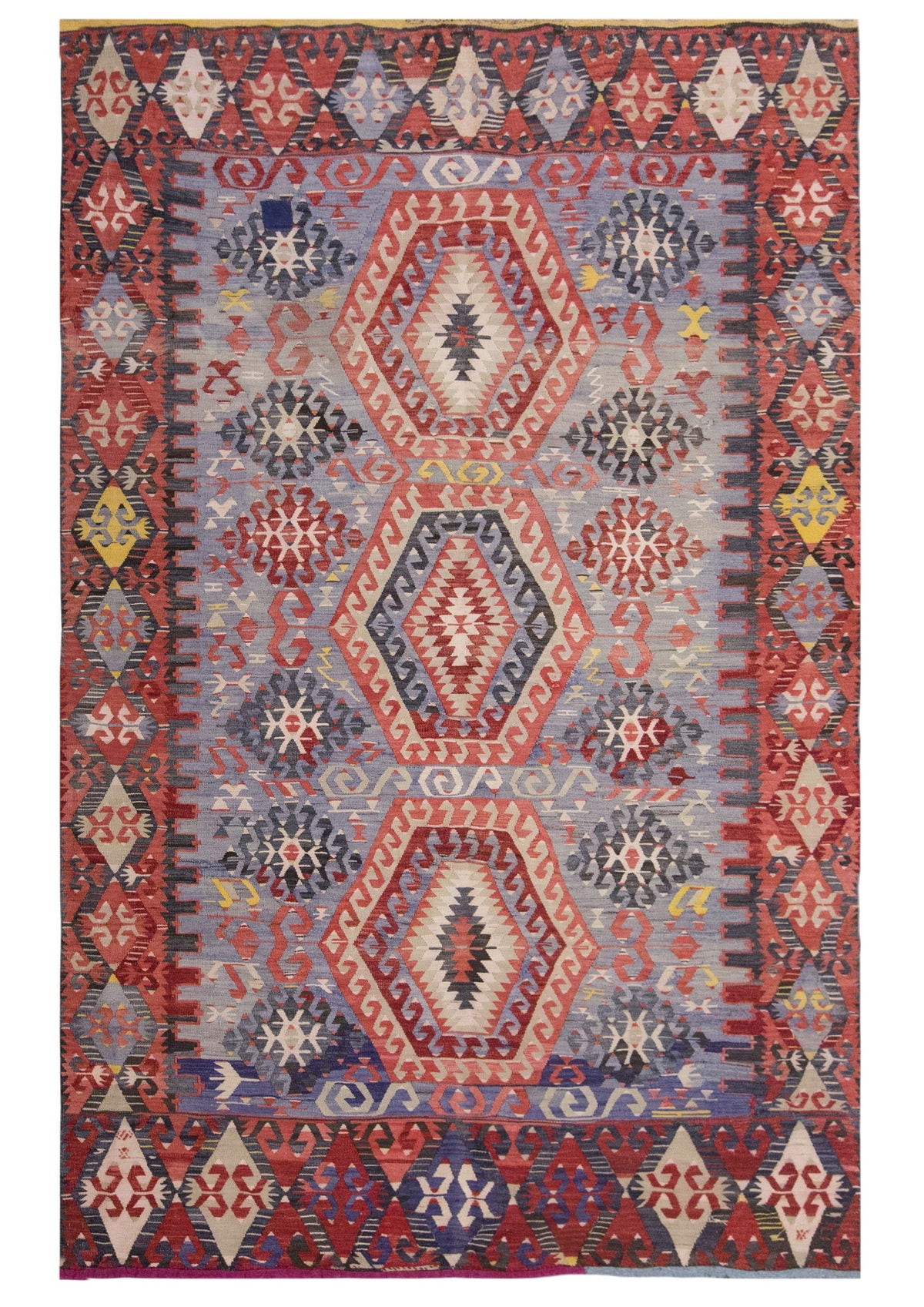 Vintage Large Fethiye Kilim, 185 x 286 cm / 6 x 9.5 ft Kilim