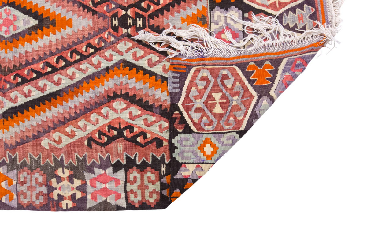 Vintage Large Fethiye Kilim, 192 x 284 cm / 6.4 x 9.4 ft Kilim