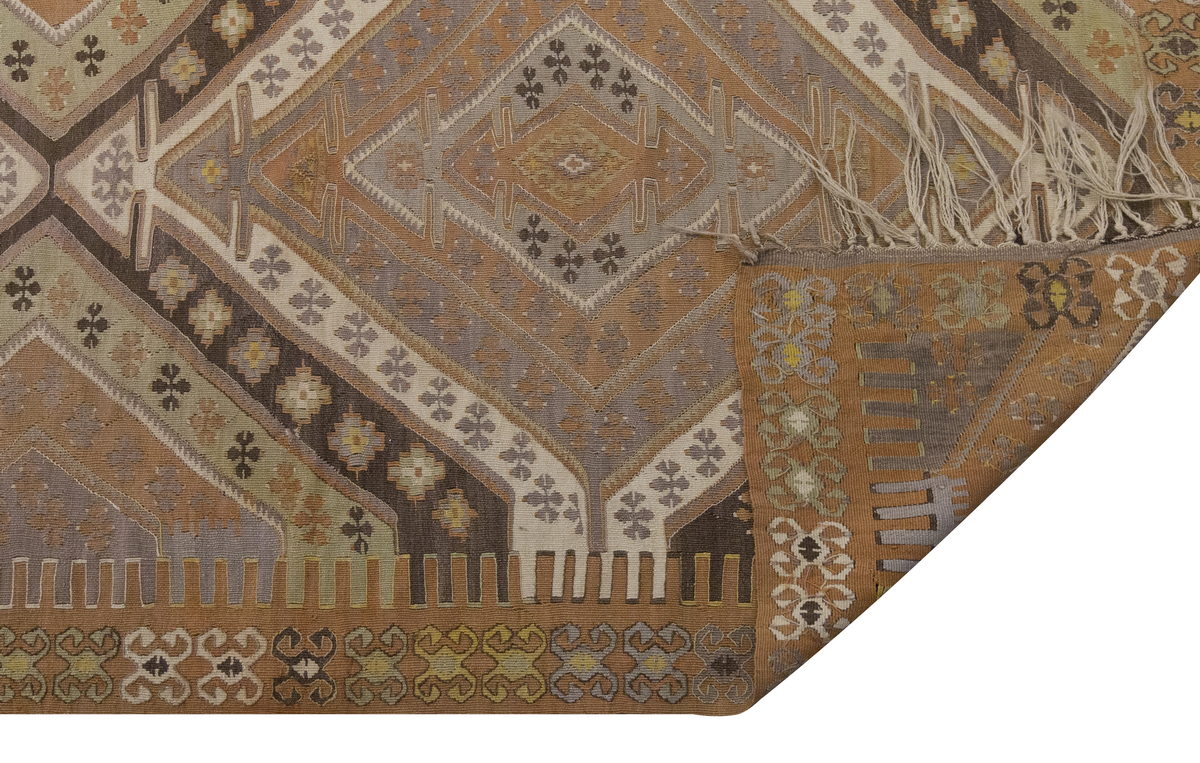 Vintage Large Kars Kilim, 206 x 426 cm / 6.9 x 14 ft Kilim