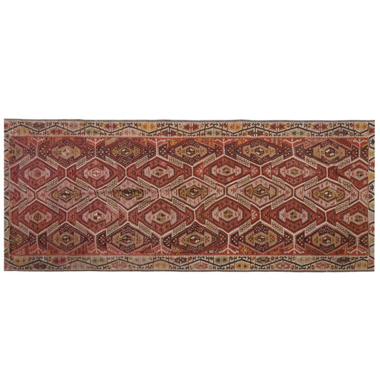 Vintage Large Kayseri Avşar Kilim, 150 x 372 cm / 5 x 12.2 ft Kilim