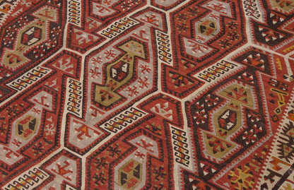 Vintage Large Kayseri Avşar Kilim, 150 x 372 cm / 5 x 12.2 ft Kilim