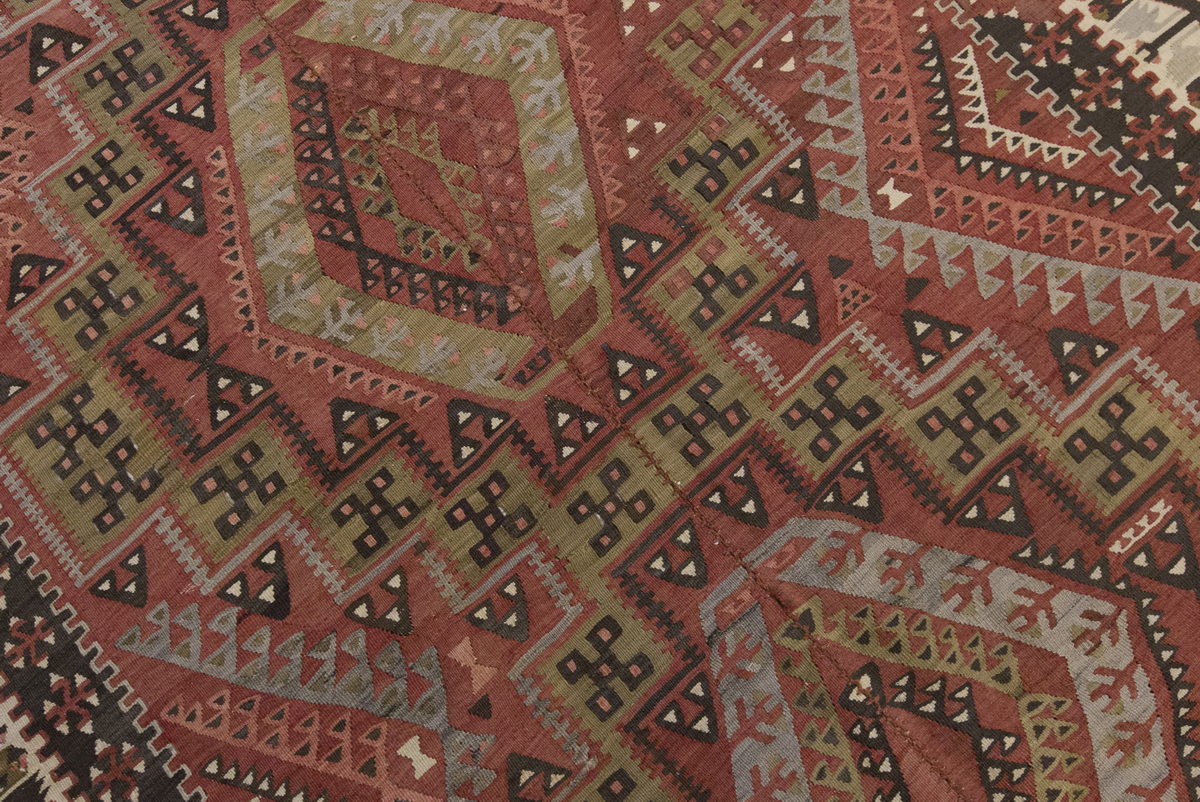 Vintage Large Kayseri Avşar Kilim, 153 x 361 cm / 5 x 12 ft Kilim