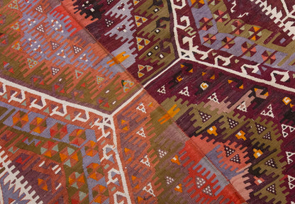 Vintage Large Kayseri Avşar Kilim, 155 x 347 cm / 5.1 x 11.5 ft Kilim