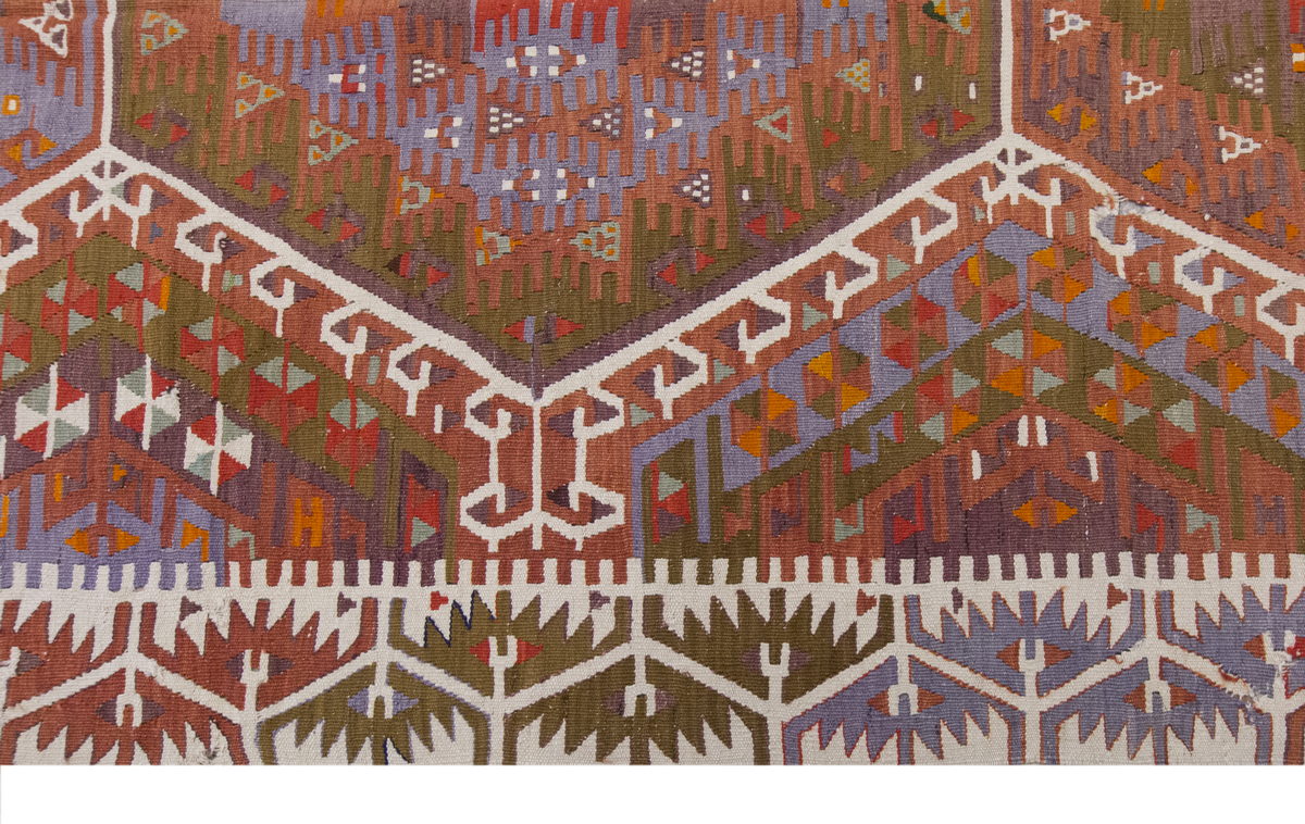 Vintage Large Kayseri Avşar Kilim, 155 x 347 cm / 5.1 x 11.5 ft Kilim