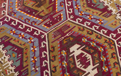 Vintage Large Kayseri Avşar Kilim, 155 x 350 cm / 5.1 x 11.6 ft Kilim