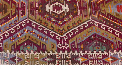 Vintage Large Kayseri Avşar Kilim, 155 x 350 cm / 5.1 x 11.6 ft Kilim