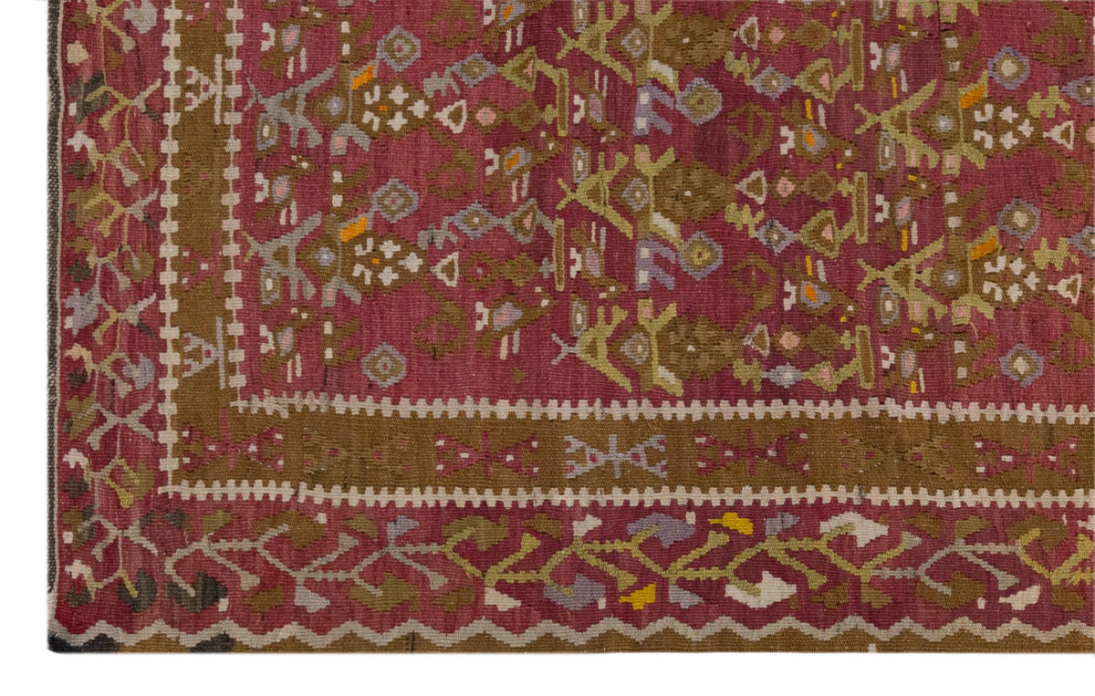 Vintage Large Kayseri Avşar Kilim, 155 x 388 cm / 5.1 x 12.9 ft Kilim