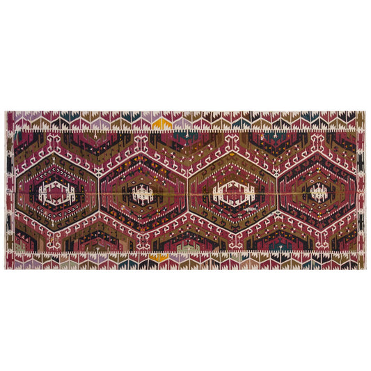 Vintage Large Kayseri Avşar Kilim, 160 x 372 cm / 5.3 x 12.2 ft Kilim