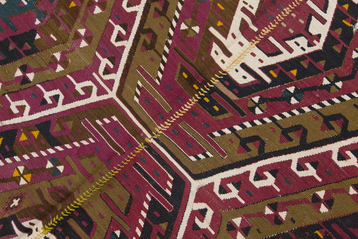Vintage Large Kayseri Avşar Kilim, 160 x 372 cm / 5.3 x 12.2 ft Kilim