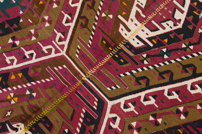 Vintage Large Kayseri Avşar Kilim, 160 x 372 cm / 5.3 x 12.2 ft Kilim