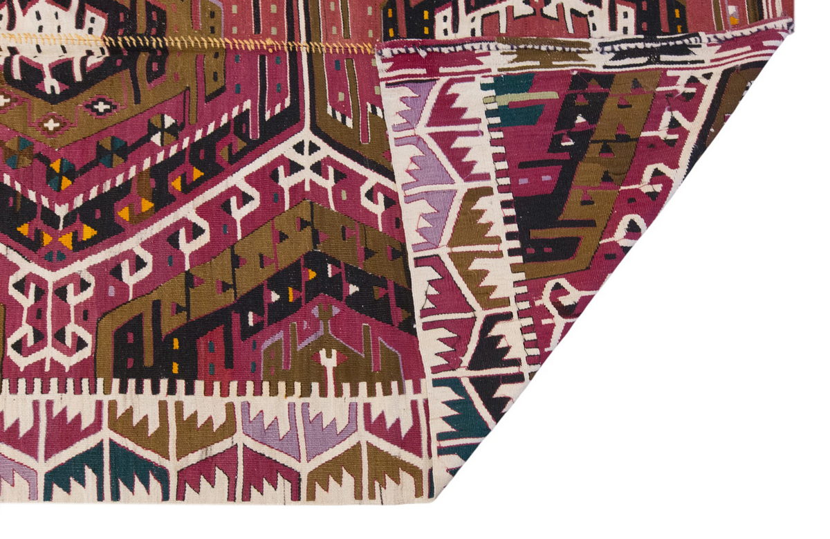 Vintage Large Kayseri Avşar Kilim, 160 x 372 cm / 5.3 x 12.2 ft Kilim