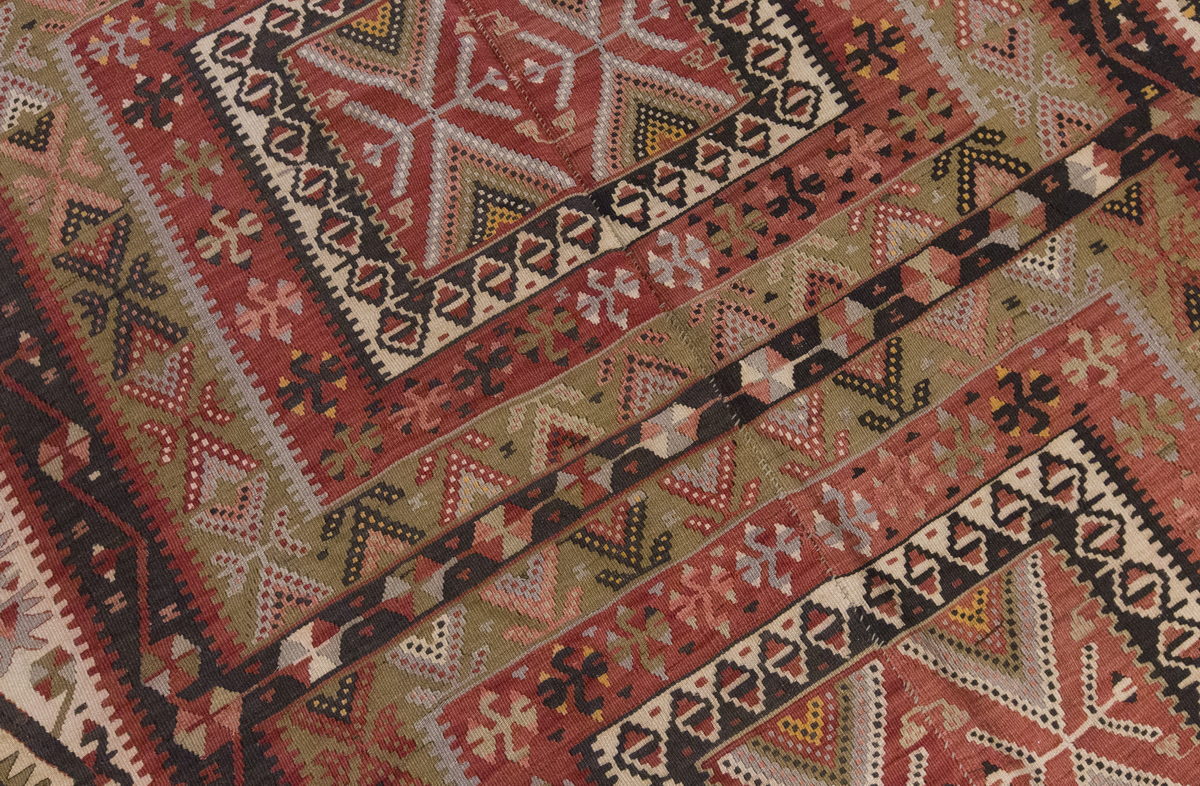 Vintage Large Kayseri Avşar Kilim, 161 x 345 cm / 5.3 x 11.4 ft Kilim
