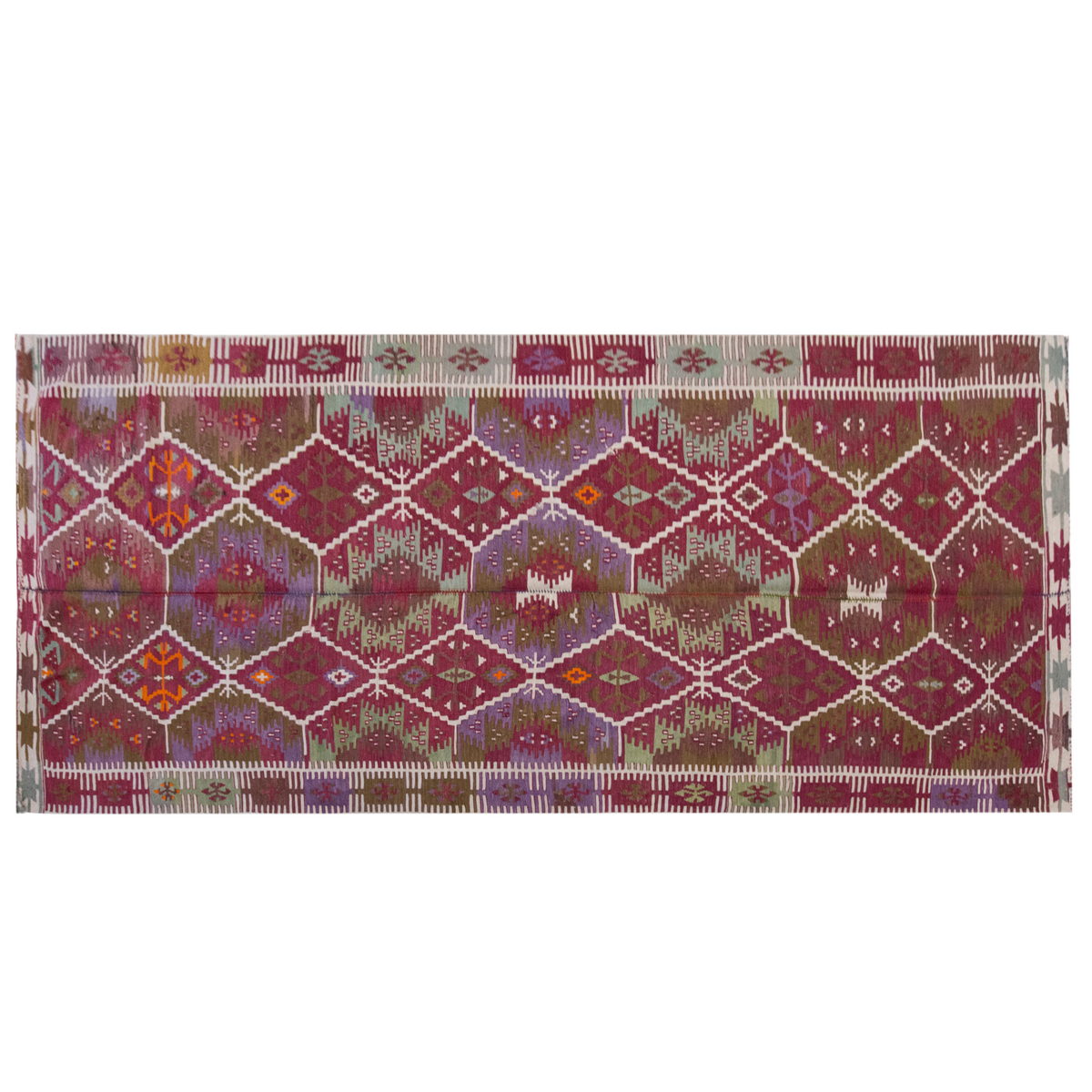 Vintage Large Kayseri Avşar Kilim, 161 x 358 cm / 5.3 x 11.9 ft Kilim