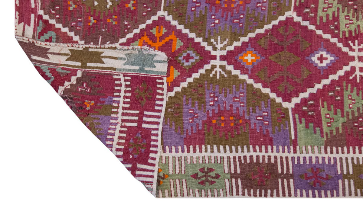 Vintage Large Kayseri Avşar Kilim, 161 x 358 cm / 5.3 x 11.9 ft Kilim