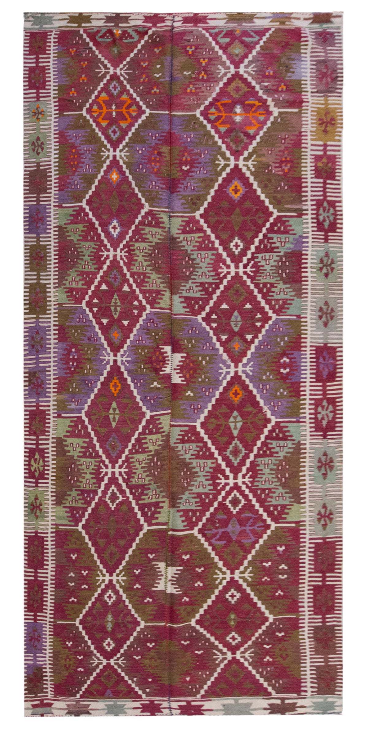 Vintage Large Kayseri Avşar Kilim, 161 x 358 cm / 5.3 x 11.9 ft Kilim