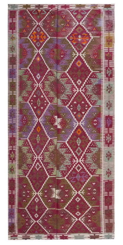 Vintage Large Kayseri Avşar Kilim, 161 x 358 cm / 5.3 x 11.9 ft Kilim