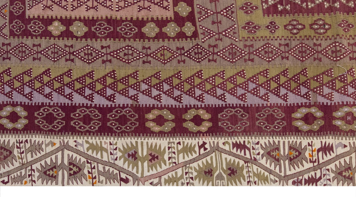 Vintage Large Kayseri Avşar Kilim, 174 x 388 cm / 5.9 x 12.9 ft Kilim