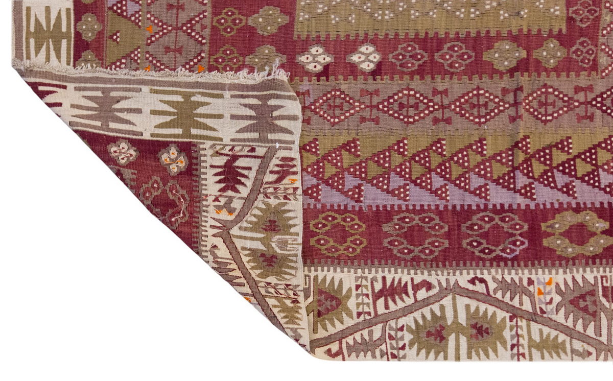 Vintage Large Kayseri Avşar Kilim, 174 x 388 cm / 5.9 x 12.9 ft Kilim