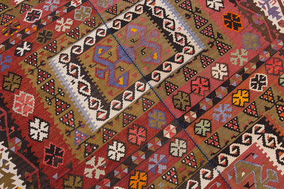 Vintage Large Kayseri Avşar Kilim, 176 x 346 cm / 5.9 x 11.4 ft Kilim