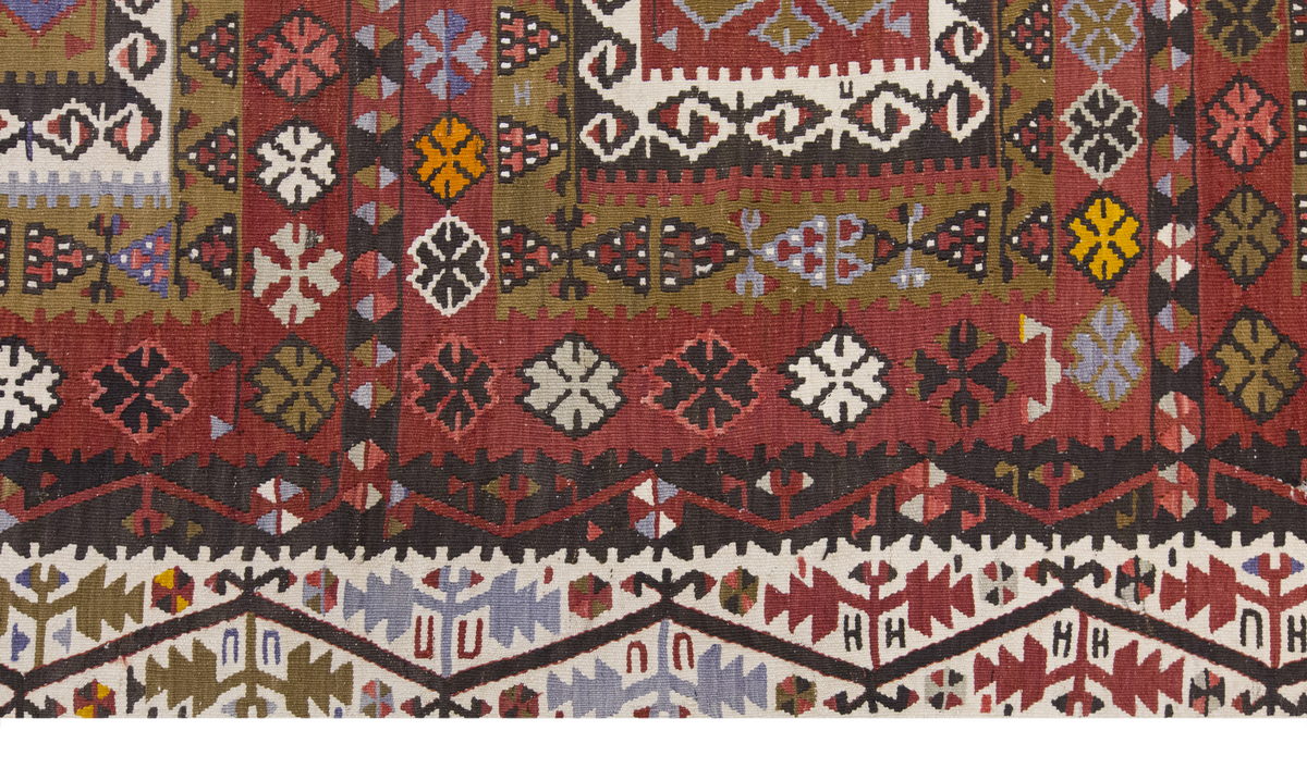 Vintage Large Kayseri Avşar Kilim, 176 x 346 cm / 5.9 x 11.4 ft Kilim