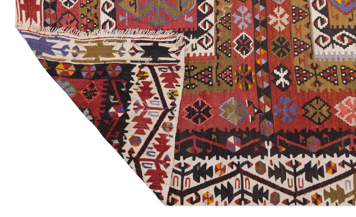 Vintage Large Kayseri Avşar Kilim, 176 x 346 cm / 5.9 x 11.4 ft Kilim