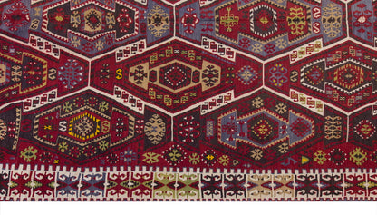 Vintage Large Kayseri Avşar Kilim, 176 x 387 cm / 5.9 x 12.8 ft Kilim