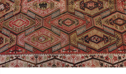 Vintage Large Kayseri Avşar Kilim, 176 x 412 cm / 5.9 x 13.6 ft Kilim
