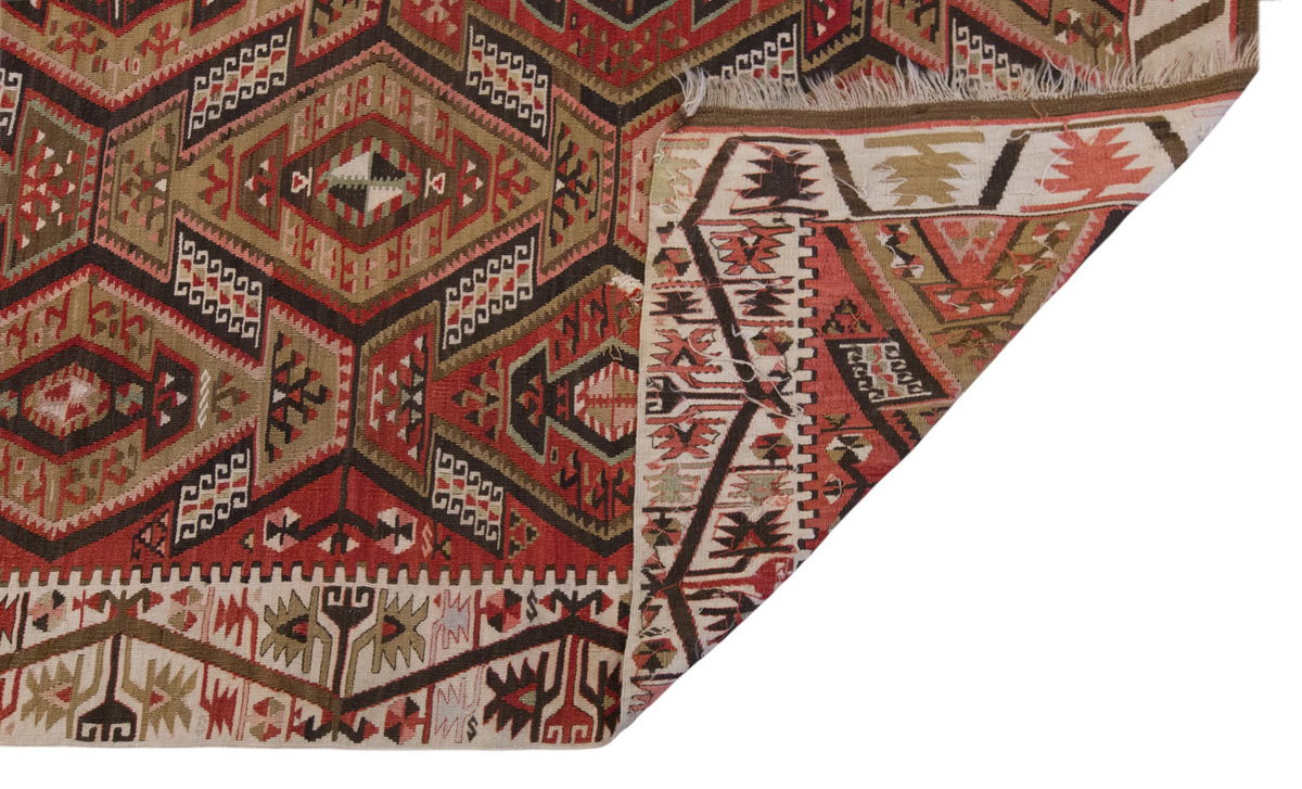 Vintage Large Kayseri Avşar Kilim, 176 x 412 cm / 5.9 x 13.6 ft Kilim