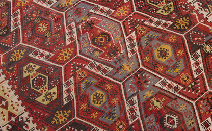 Vintage Large Kayseri Avşar Kilim, 178 x 367 cm / 6 x 12 ft Kilim